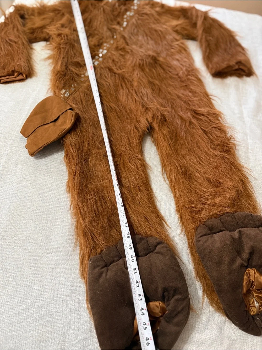 Star Wars Brown Chewbacca Furry One-Piece Hooded Costume - Child XL